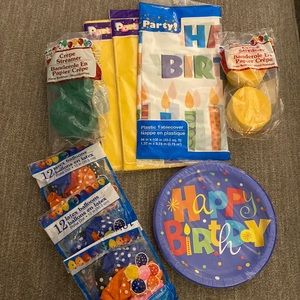 NEW Birthday Party Tableware and Decor Set